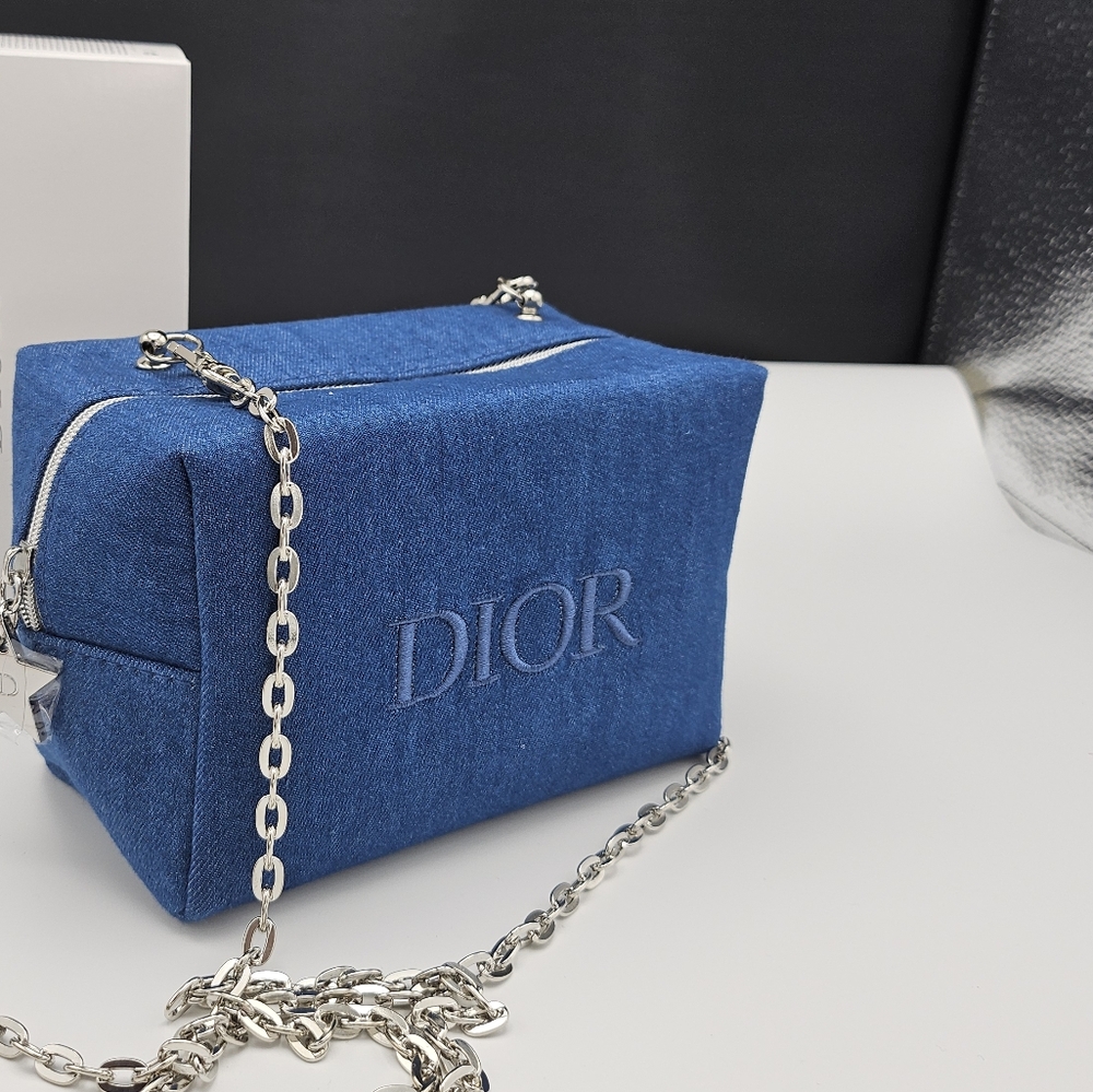 Dior denim makeup pouch from Dior Beauty